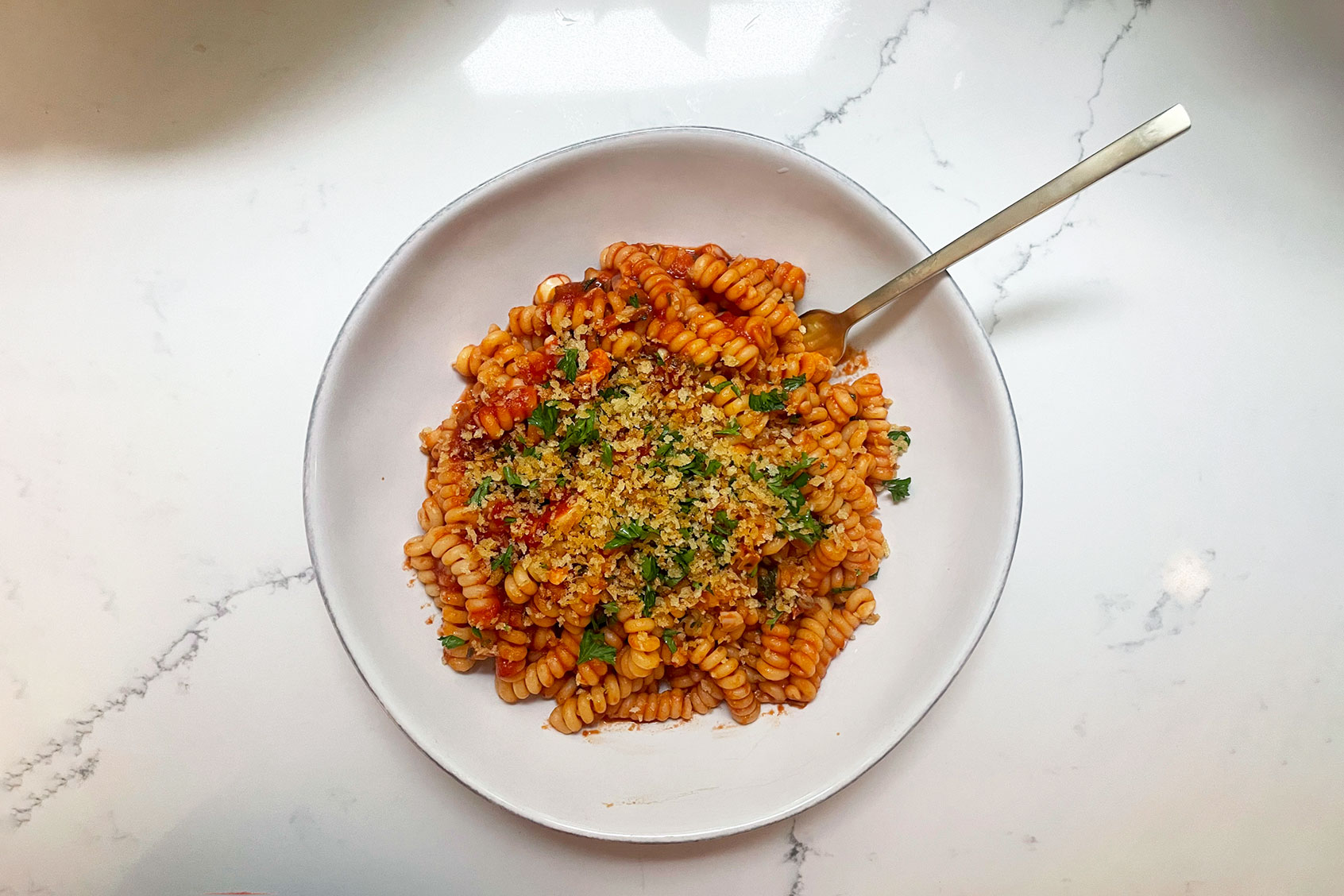 Pasta with red sauce and clams (Courtesy of Maggie Hennessy)
