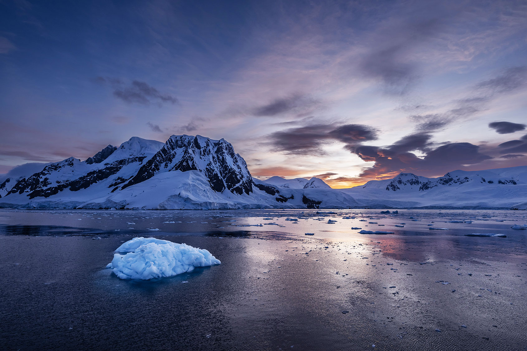 Melting icebergs are seen on Horseshoe Island in Antarctica, on February 26, 2023. (Sebnem Coskun/Anadolu Agency via Getty Images)