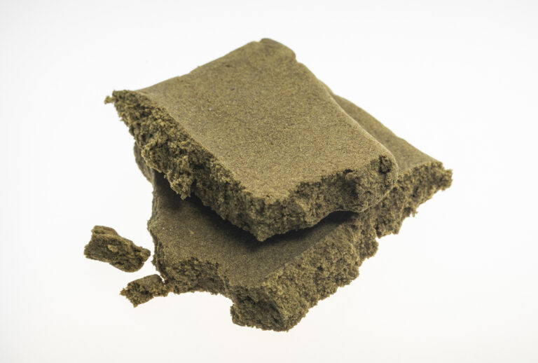 Medical marijuana moroccan hash cannabis pollen hashish closeup in morocco (jackmalipan via Getty Images)