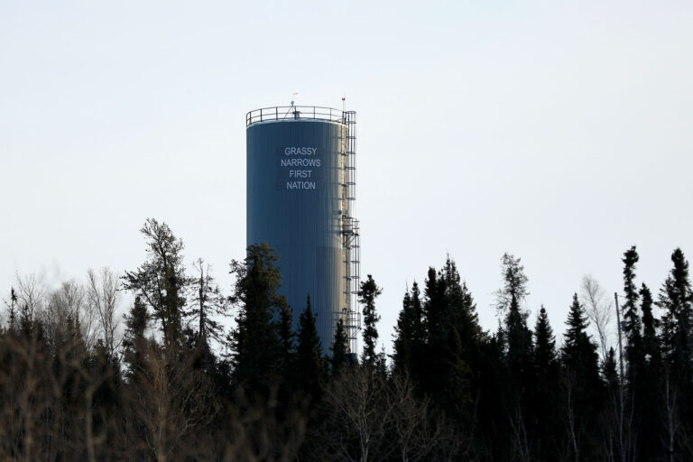 The Grassy Narrows First Nations Reserve has been plagued by the neurotoxin for over 50 years after a pulp and paper company dumped 10 tonnes of mercury into the Wabigoon River, contaminating the fish that is a staple to their community. (Randy Risling/Toronto Star via Getty Images)