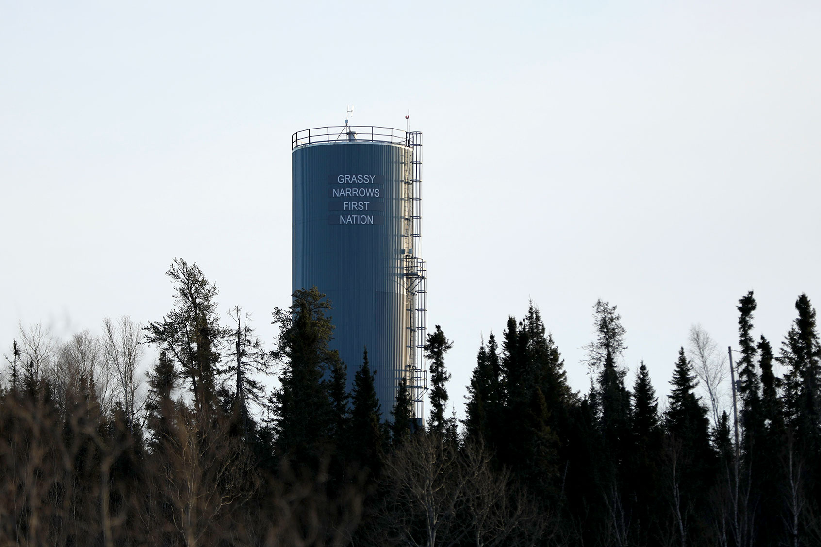 The Grassy Narrows First Nations Reserve has been plagued by the neurotoxin for over 50 years after a pulp and paper company dumped 10 tonnes of mercury into the Wabigoon River, contaminating the fish that is a staple to their community. (Randy Risling/Toronto Star via Getty Images)
