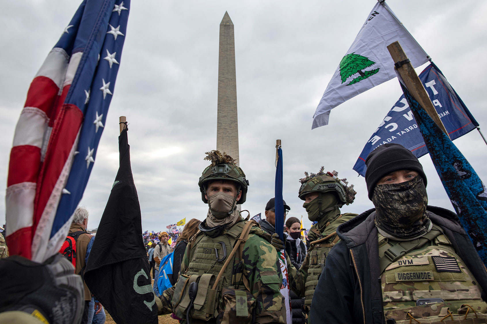 Pro-Trump protesters gather in front of the U.S. Capitol Building on Jan. 6, 2021, in Washington. (Brent Stirton/Getty Images)