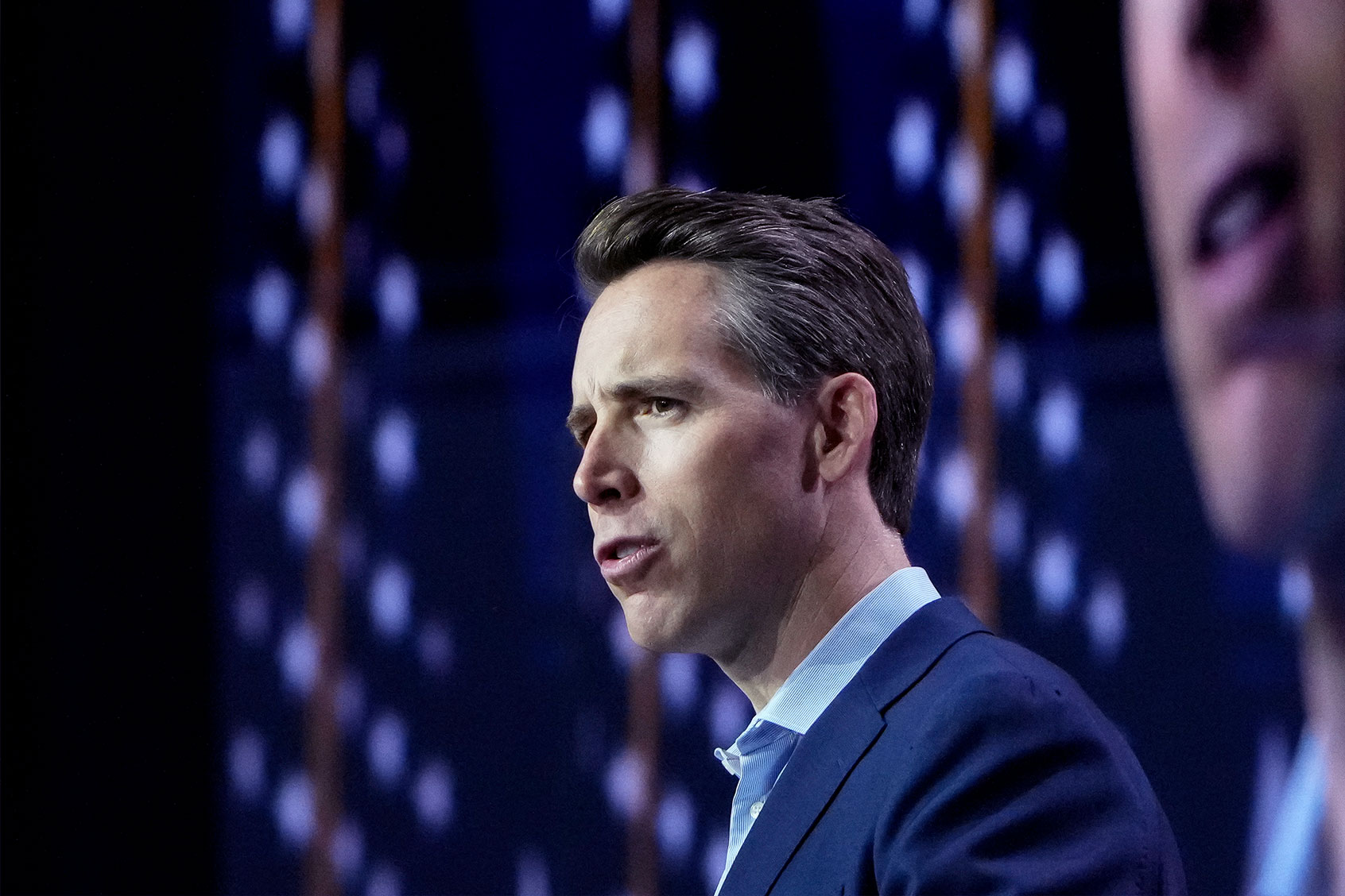 Sen. Josh Hawley (R-MO) delivers remarks at the Faith and Freedom Road to Majority conference at the Washington Hilton on June 23, 2023 in Washington, DC. (Drew Angerer/Getty Images)