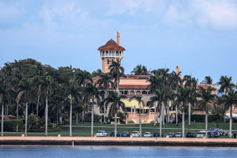 The Mar-a-Lago Club, home of former US President Donald Trump, is seen on April 4, 2023 in Palm Beach, Florida. (GIORGIO VIERA/AFP via Getty Images)