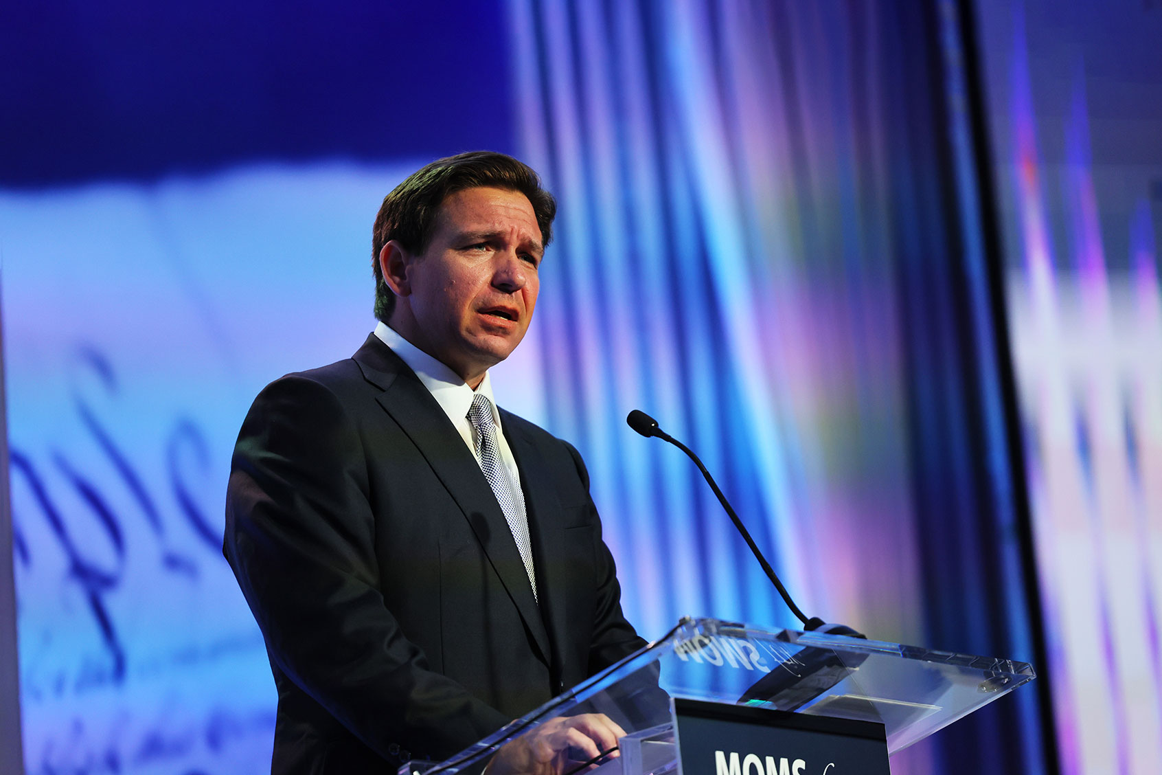 Republican presidential candidate Florida Gov. Ron DeSantis speaks during the Moms for Liberty Joyful Warriors national summit at the Philadelphia Marriott Downtown on June 30, 2023 in Philadelphia, Pennsylvania. (Michael M. Santiago/Getty Images)