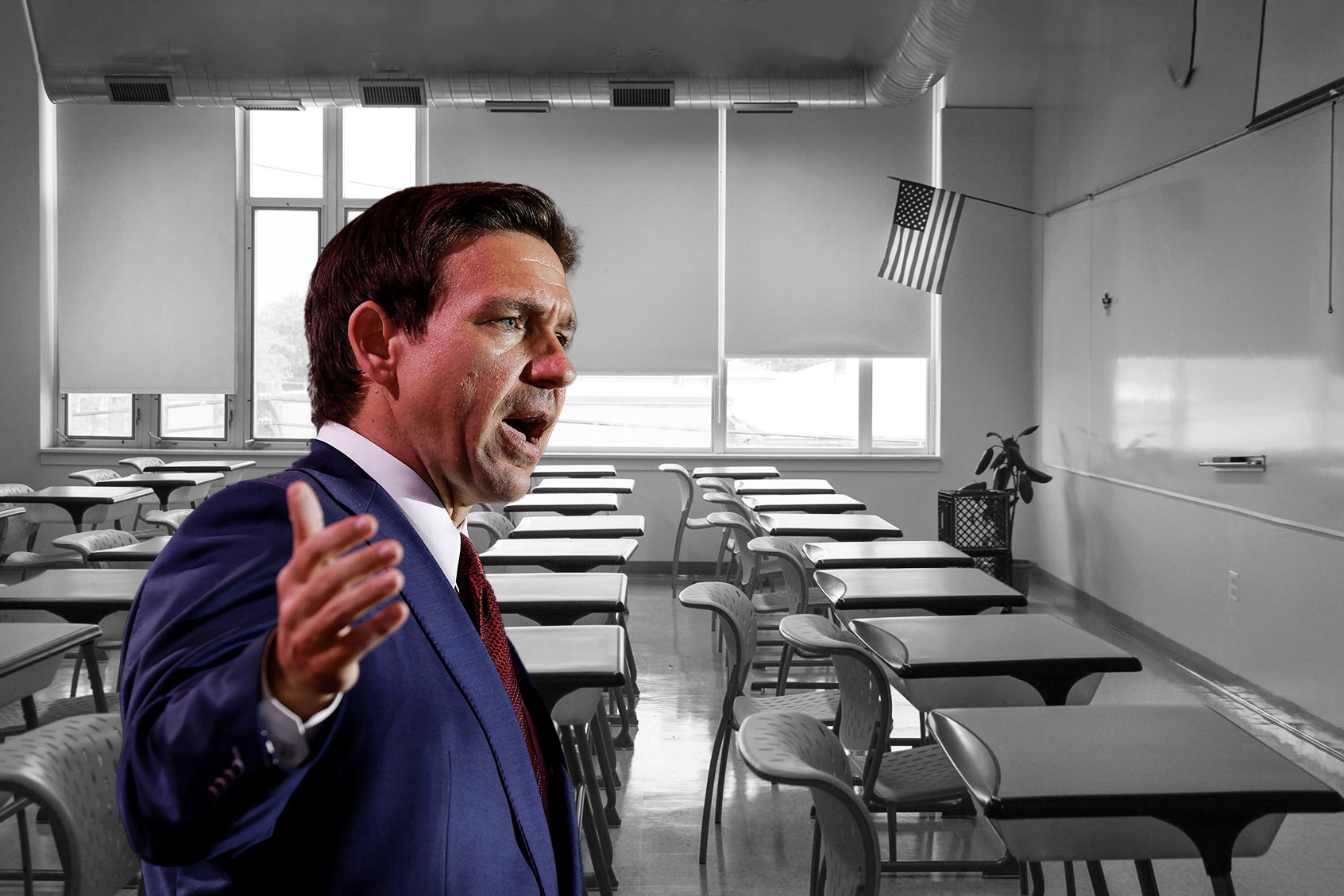 Florida Governor Ron DeSantis (Photo illustration by Salon/Getty Images)