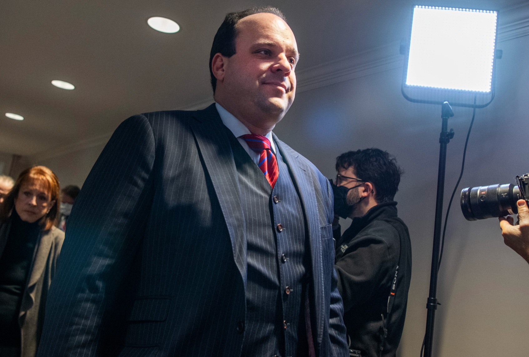 Boris Epshteyn, advisor to President Donald Trump, arrives for a news conference at the Republican National Committee on lawsuits regarding the outcome of the 2020 presidential election on Thursday, November 19, 2020. (Tom Williams/CQ-Roll Call, Inc via Getty Images)