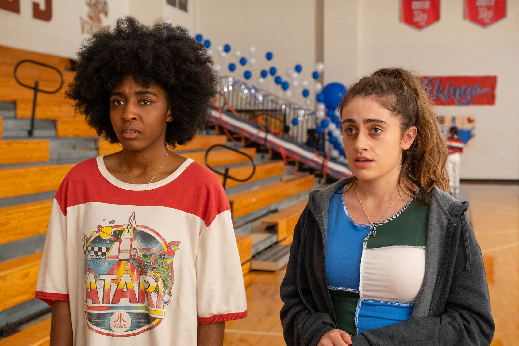 Ayo Edebiri stars as Josie and Rachel Sennott as PJ in "Bottoms" (Patti Perret/Orion Pictures)