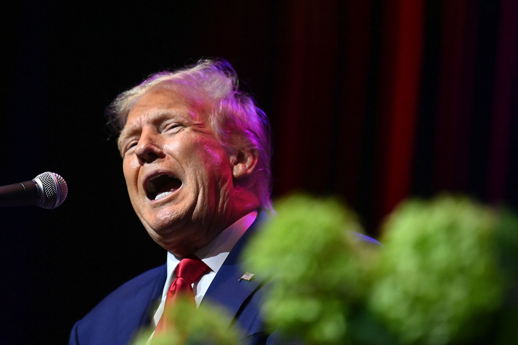 Former U.S. President Donald Trump speaks during the Alabama Republican Party’s 2023 Summer meeting at the Renaissance Montgomery Hotel on August 4, 2023 in Montgomery, Alabama. (Julie Bennett/Getty Images)