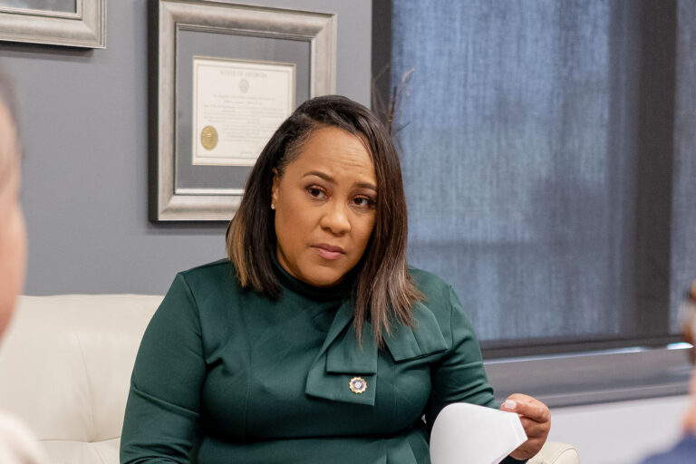 Fani Willis, the District Attorney of Fulton County, Georgia inside her office chambers in the Fulton County Justice Center Tower in Atlanta, Georgia on Tuesday, September 20, 2022. (David Walter Banks/Getty Images)