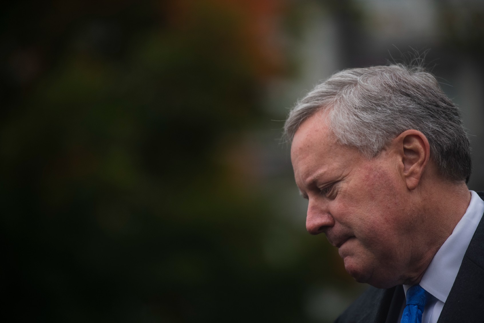 White House chief of staff Mark Meadows addresses the press outside the White House on Monday, October 26, 2020, in Washington, DC. (Amanda Voisard/for The Washington Post via Getty Images)
