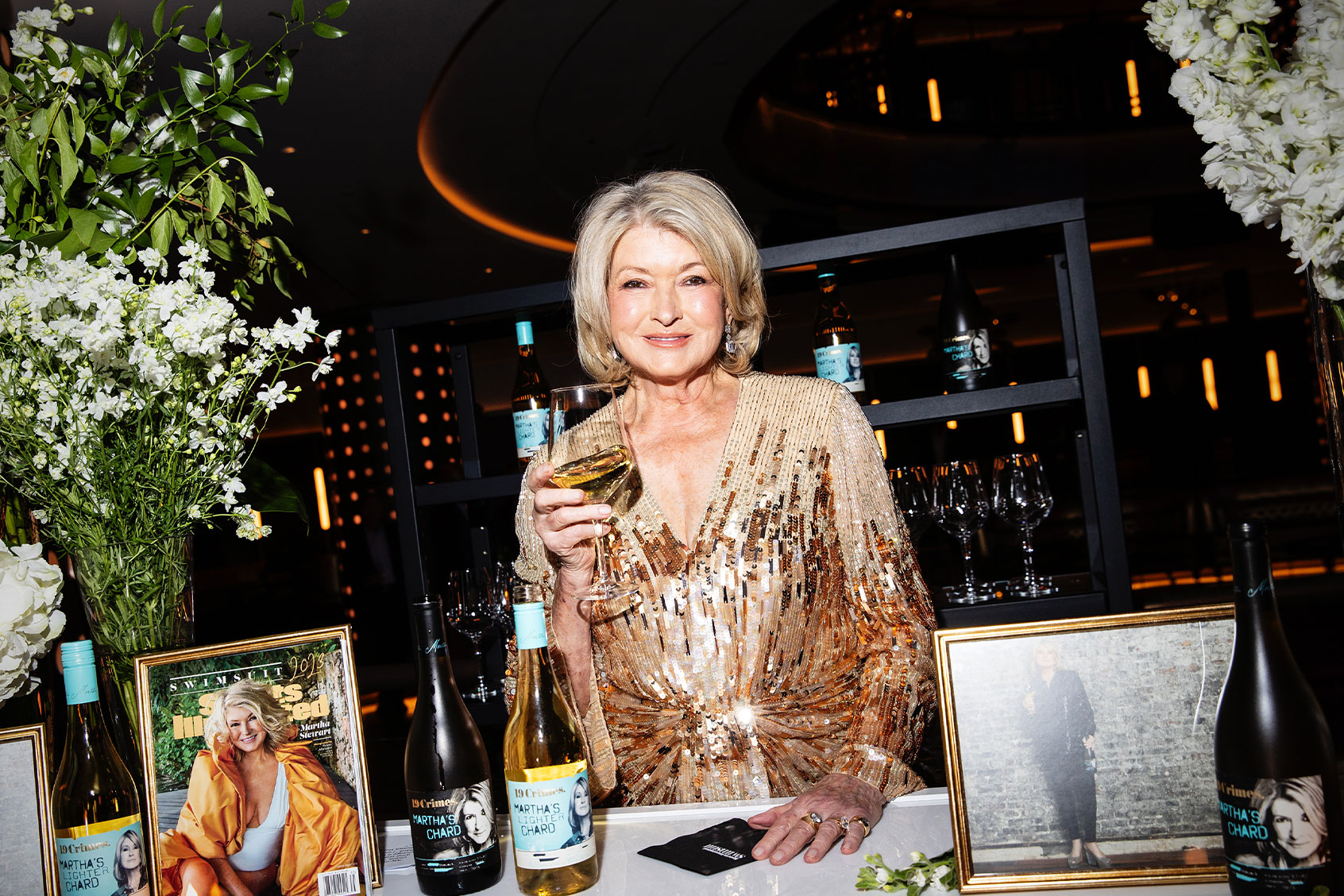 Martha Stewart at the Sports Illustrated Swim Issue Launch Party held at the Hard Rock Hotel on May 18, 2023 in New York, New York. (Lexie Moreland/WWD via Getty Images)