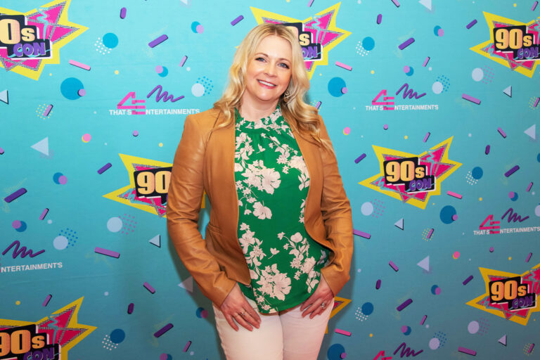 Melissa Joan Hart of the TV series "Sabrina the Teenage Witch" walks the red carpet during 90s Con on March 18, 2023 in Hartford, Connecticut. (Astrida Valigorsky/Getty Images)