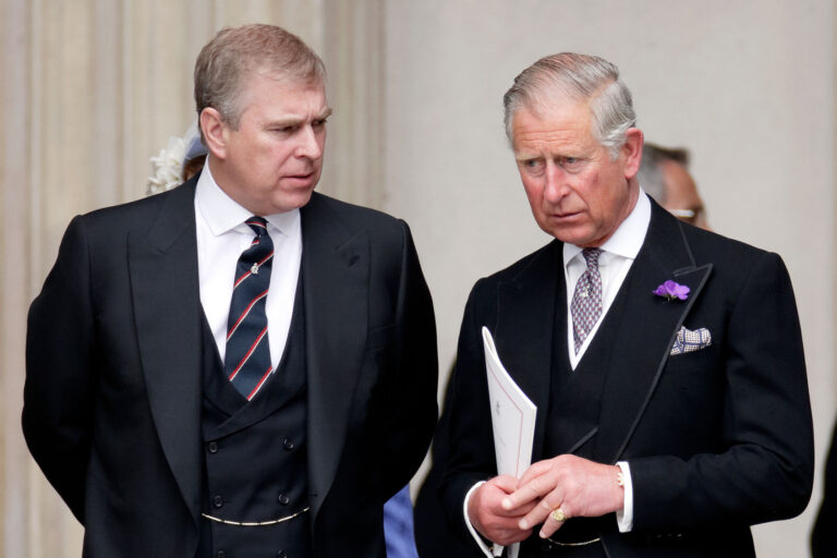 Prince Andrew, Duke of York and Prince Charles, Prince of Wales attend a Service of Thanksgiving to celebrate Queen Elizabeth II's Diamond Jubilee at St Paul's Cathedral on June 5, 2012 in London, England. (Max Mumby/Indigo/Getty Images)