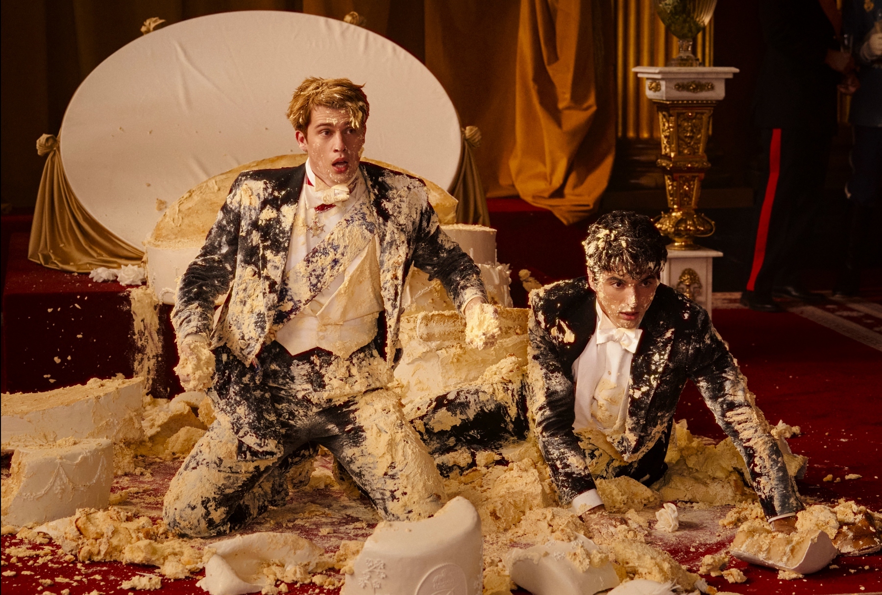 Nicholas Galitzine and Taylor Zakhar Perez in "Red, White & Royal Blue" (Amazon Studios)