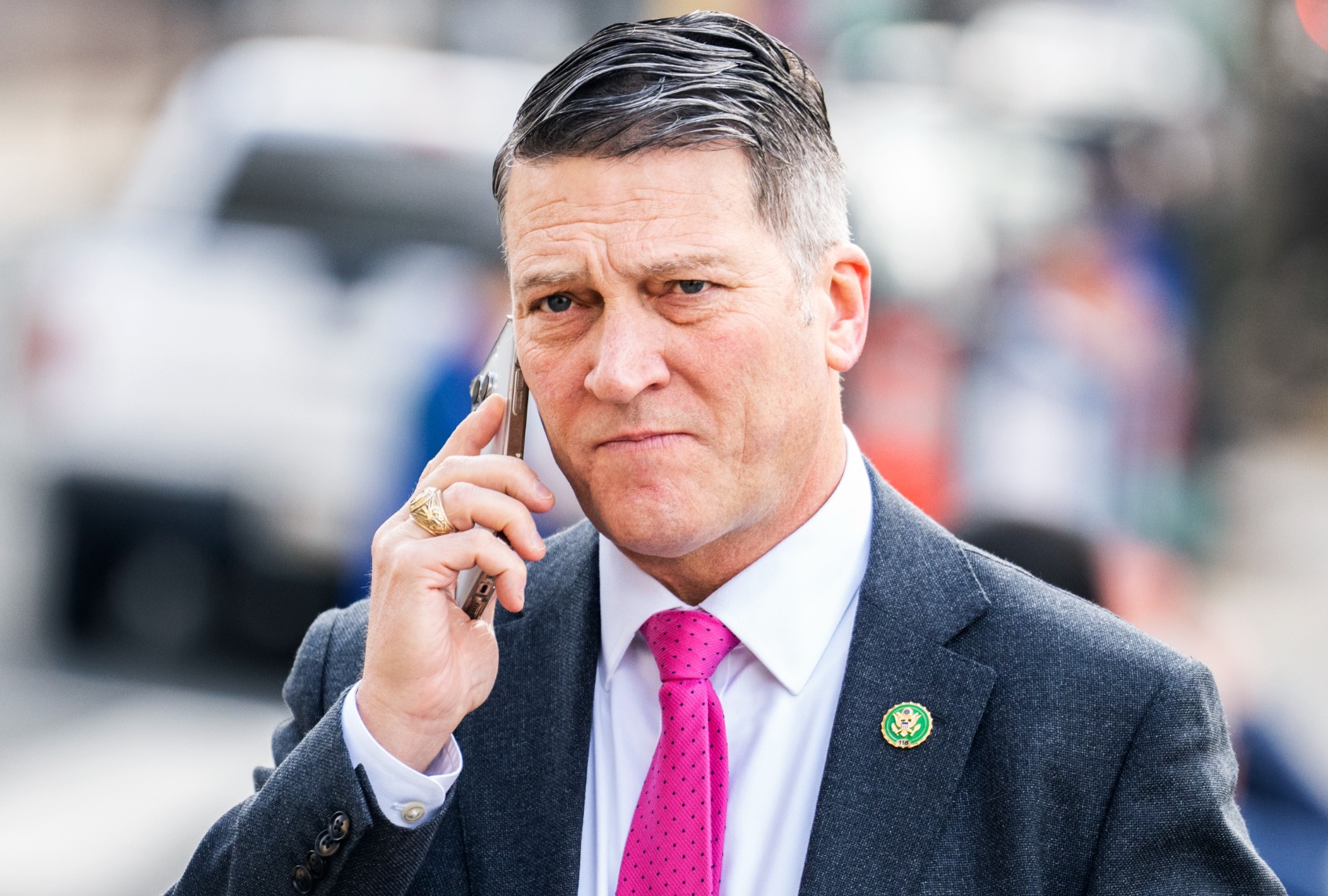 Rep. Ronny Jackson, R-Texas, leaves a meeting of the House Republican Conference at the Capitol Hill Club on Tuesday, February 28, 2023. (Tom Williams/CQ-Roll Call, Inc via Getty Images)