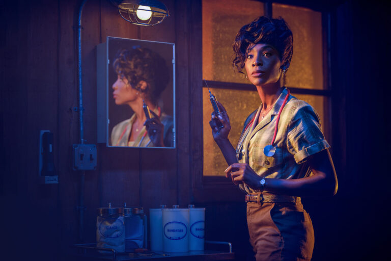 Angelica Ross as Nurse Rita in "American Horror Story: 1984" (Kurt Iswarienko / FX)