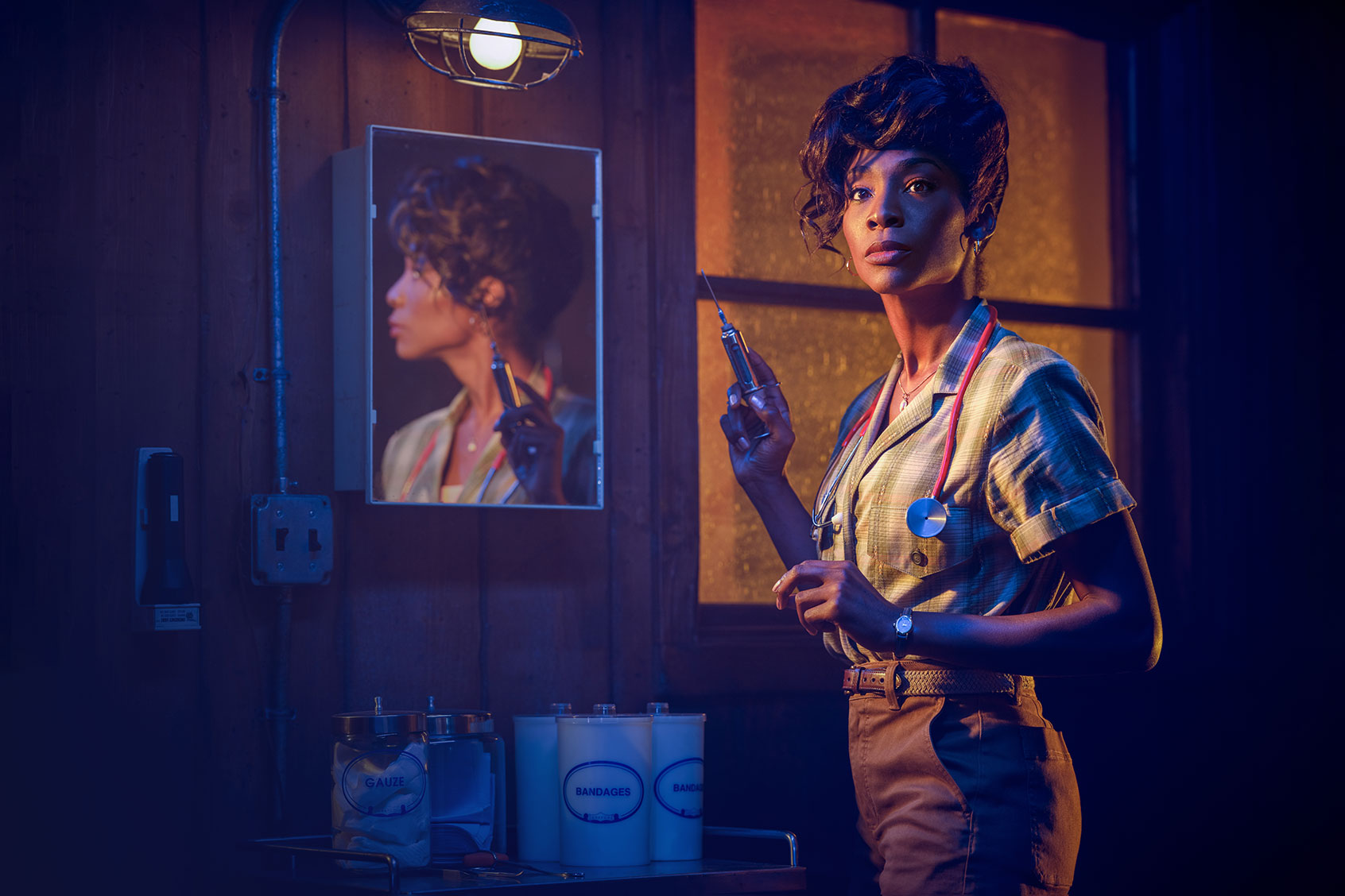 Angelica Ross as Nurse Rita in "American Horror Story: 1984" (Kurt Iswarienko / FX)