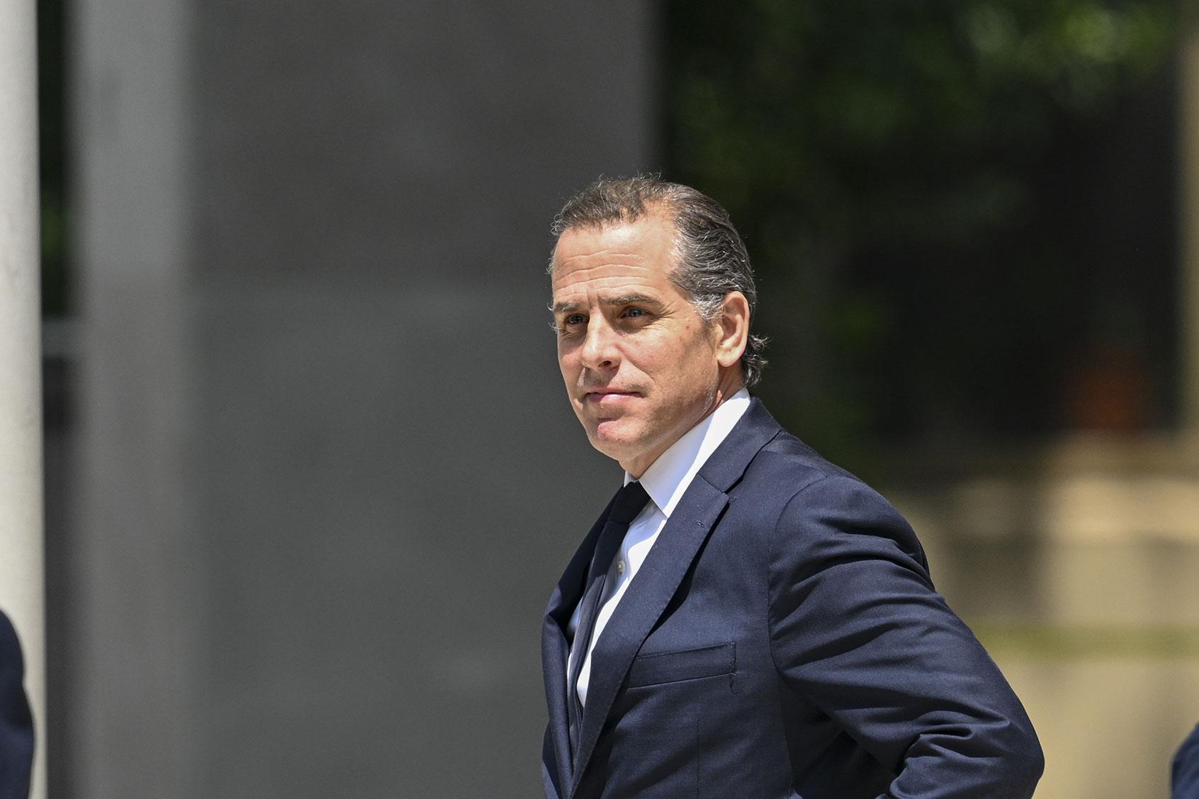 United States President Joe Biden's son Hunter Biden, exits in J. Caleb Boggs Federal Building in Delaware, United States on July 26, 2023. (Celal Gunes/Anadolu Agency via Getty Images)