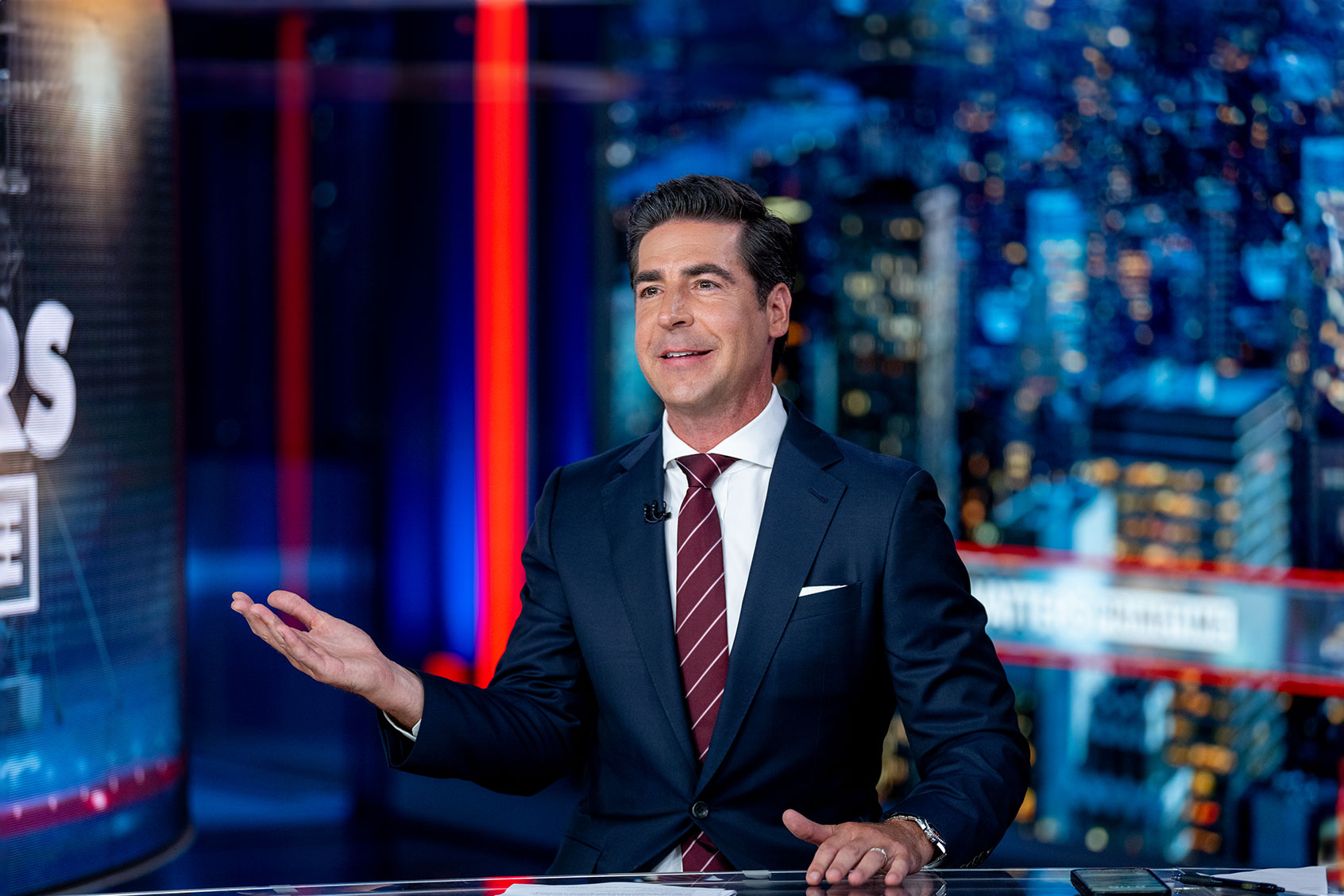 Host Jesse Watters on "Jesse Watters Primetime" On Fox News at Fox News Channel Studios in New York City. (Roy Rochlin/Getty Images)