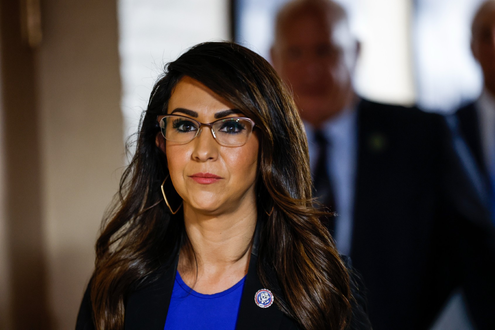 Rep. Lauren Boebert (R-CO) arrives to a Republican caucus meeting at the U.S. Capitol Building on September 13, 2023 in Washington, DC. (Anna Moneymaker/Getty Images)