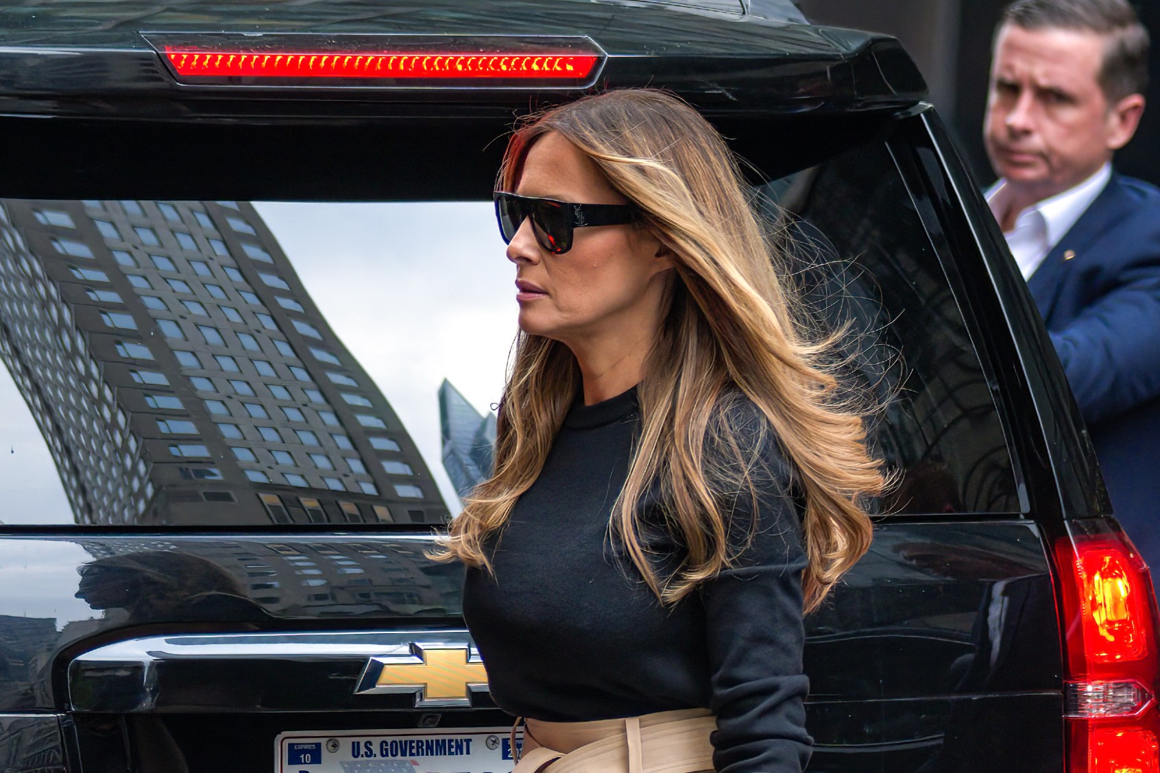 Former U.S. First Lady Melania Trump arrives at Trump Tower in Manhattan on June 8, 2023 in New York City. ( James Devaney/GC Images)