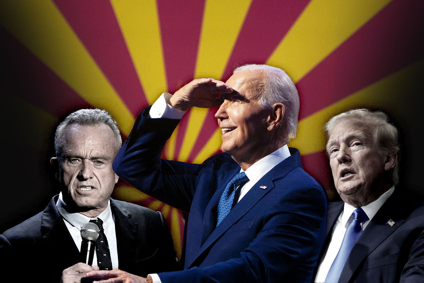 Robert F Kennedy Jr., Joe Biden and Donald Trump (Photo illustration by Salon/Getty Images)