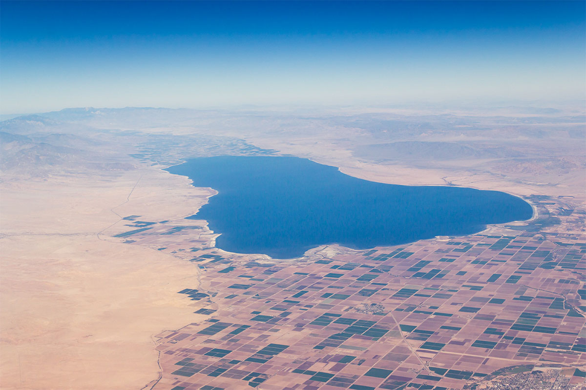 The aerial view of Salton sea in California, USA (Getty Images/Yunpeng Li)