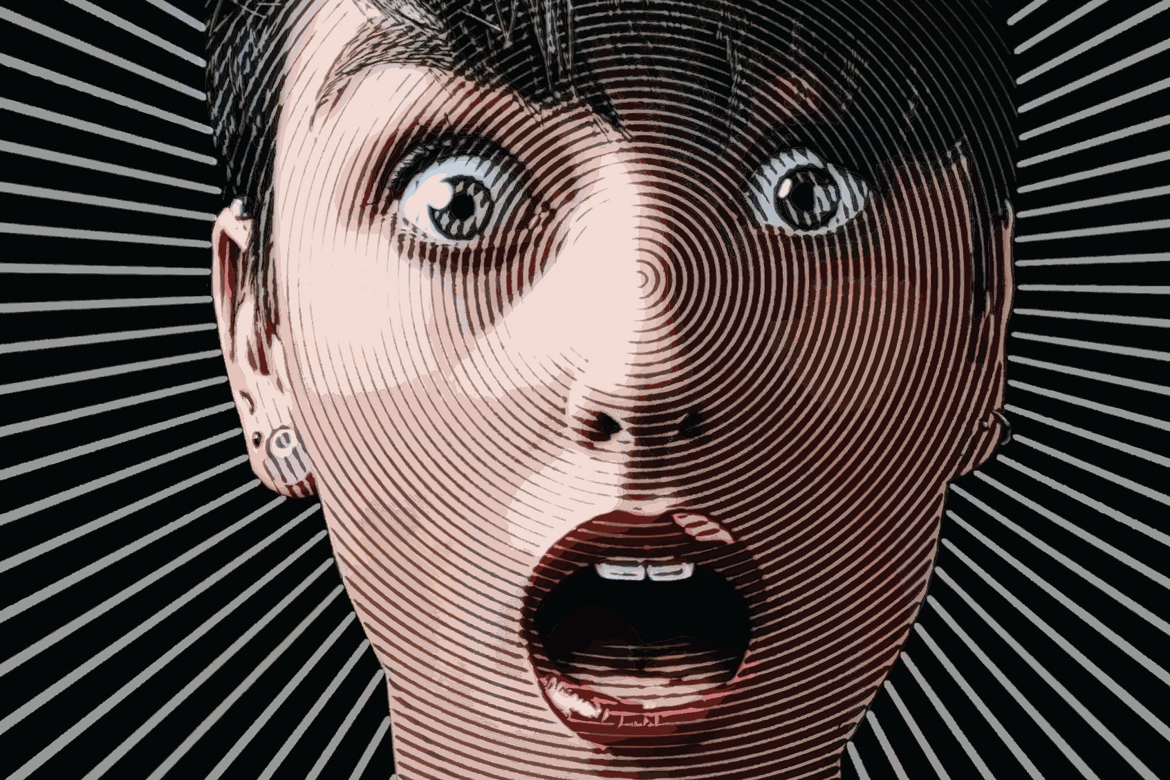 Woman with shocked facial expression (Getty Images/GeorgePeters)