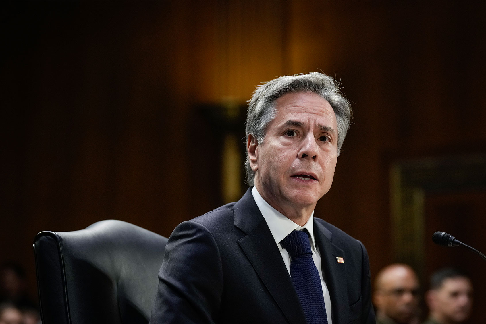 U.S. Secretary of State Antony Blinken testifies during a Senate Appropriations Committee hearing on Capitol Hill October 31, 2023 in Washington, DC. (Drew Angerer/Getty Images)