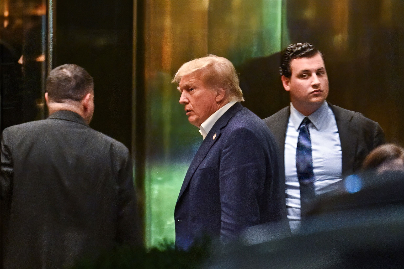 Former U.S. President Donald Trump arrives at Trump Tower on October 01, 2023 in New York City. (James Devaney/GC Images)