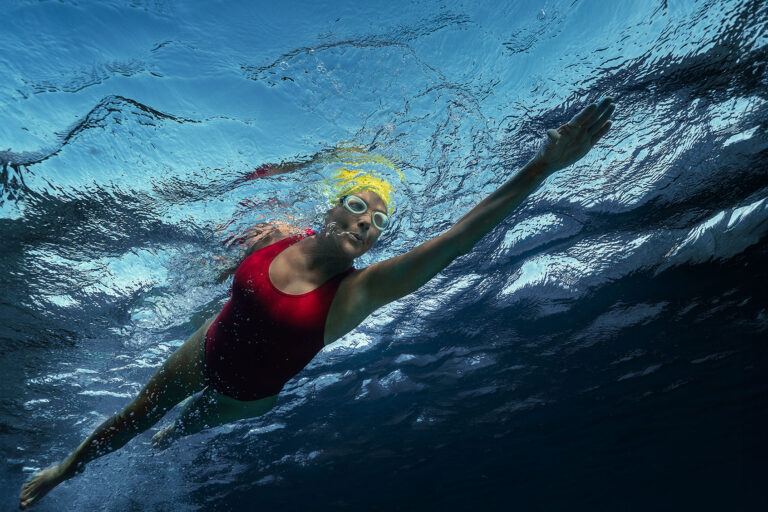 Annette Bening as Diana Nyad in NYAD (Parkinson/Netflix)