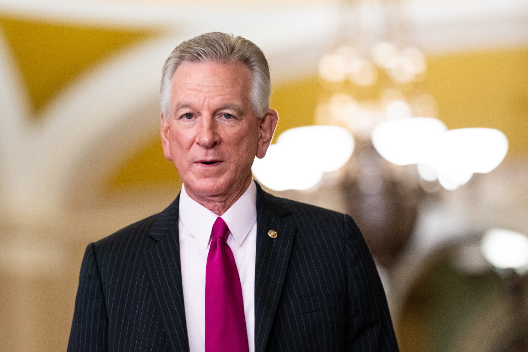 Sen. Tommy Tuberville, R-Ala., arrives for President of Ukraine Volodymyr Zelenskyy's meeting with U.S. Senators in the Capitol on Thursday, September 21, 2023. (Bill Clark/CQ-Roll Call, Inc via Getty Images)