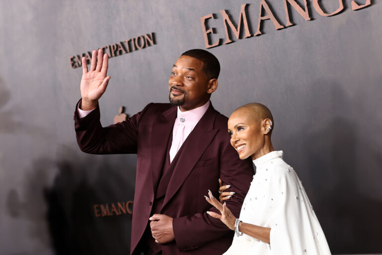 Will Smith and Jada Pinkett Smith attend Apple Original Films' "Emancipation" Los Angeles premiere at Regency Village Theatre on November 30, 2022 in Los Angeles, California. (Matt Winkelmeyer/Getty Images)