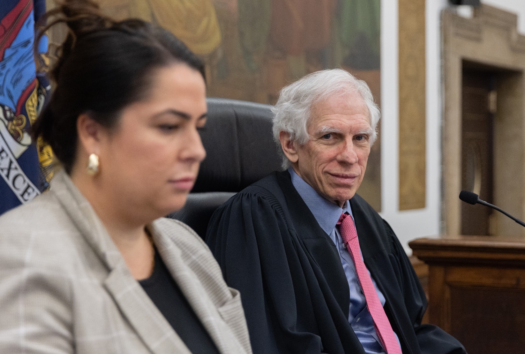 ustice Arthur Engoron presides over the former President Donald Trump's civil fraud trial at New York State Supreme Court on November 02, 2023 in New York City. (Jeenah Moon-Pool/Getty Images)