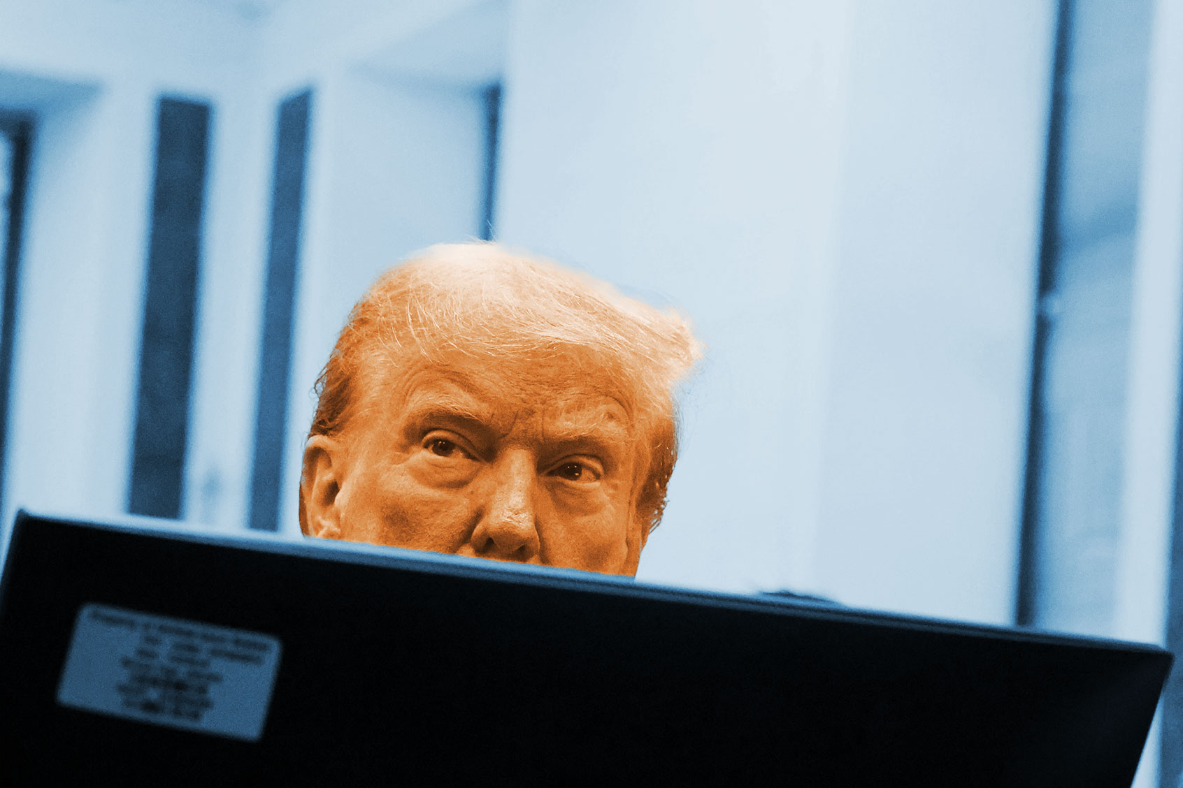 Former U.S. President Donald Trump prepares to testify during his trial in New York State Supreme Court on November 06, 2023 in New York City. (Jefferson Siegel-Pool/Getty Images)