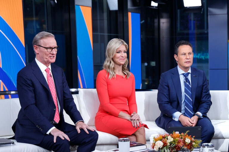 "Fox & Friends" anchors Steve Doocy, Ainsley Earhardt and Brian Kilmeade. (John Lamparski/Getty Images)