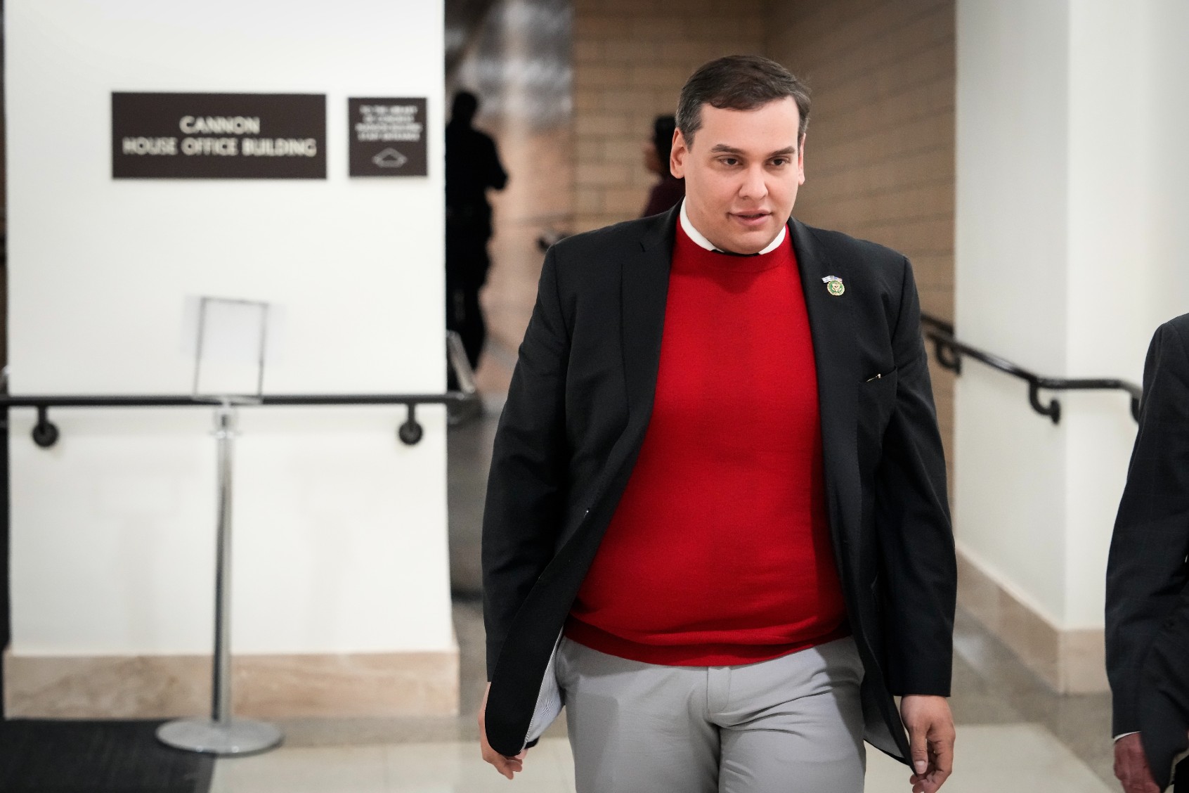 Rep. George Santos (R-NY) walks back to his office after debate on the House floor on a resolution to expel him from Congress, at the U.S. Capitol November 1, 2023 in Washington, DC. (Drew Angerer/Getty Images)