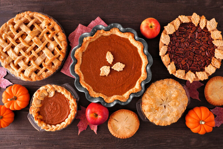Assortment of homemade fall pies (Getty Images/jenifoto)