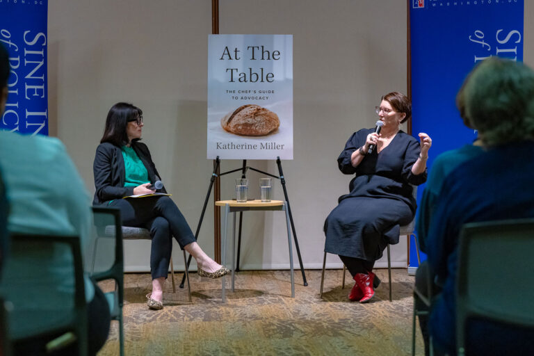 American University’s Sine Institute event in promotion of At The Table by Katherine Miller (Courtesy of Katherine Miller)