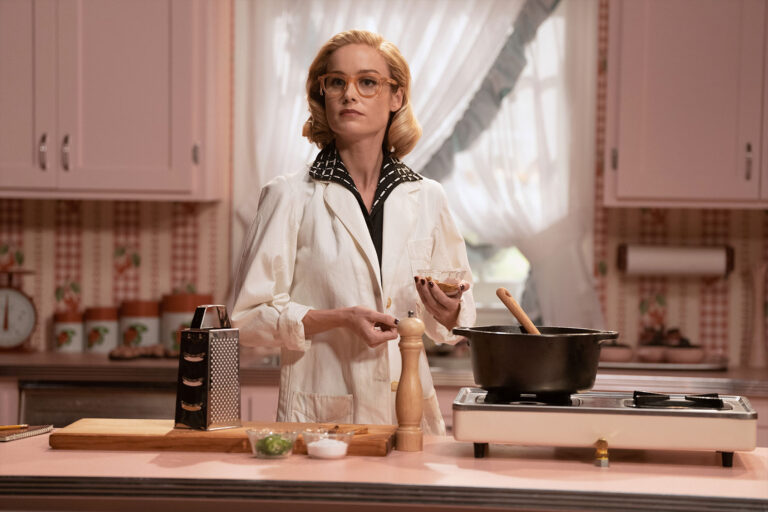 Brie Larson in "Lessons in Chemistry" (Apple TV+)