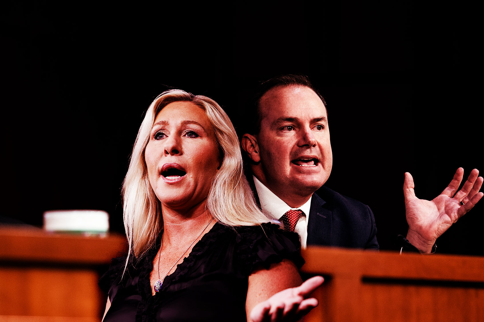 Marjorie Taylor Greene and Mike Lee (Photo illustration by Salon/Getty Images)