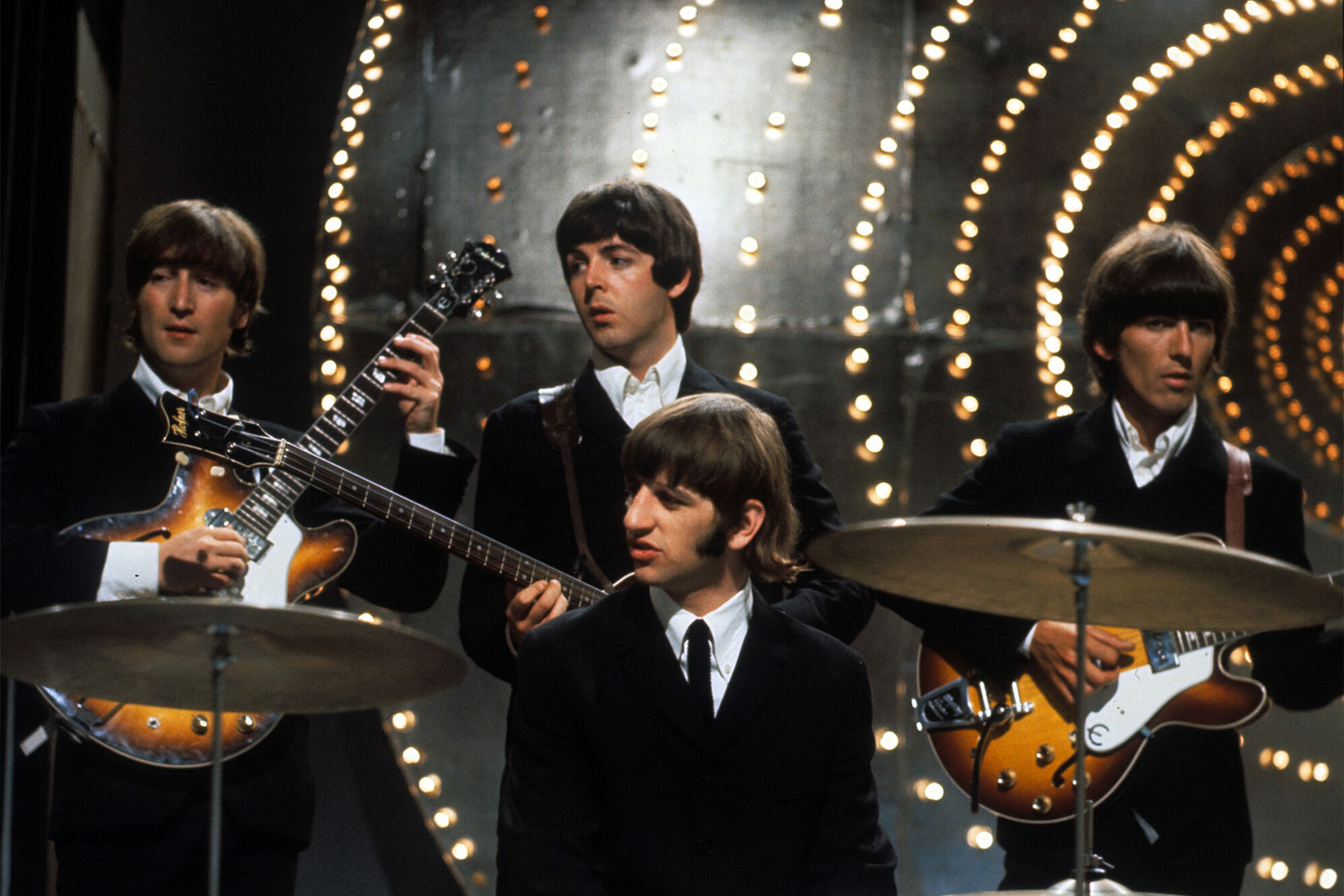 The Beatles performing on “Top of The Pops,” June 16, 1966 (Apple Corps Ltd.)