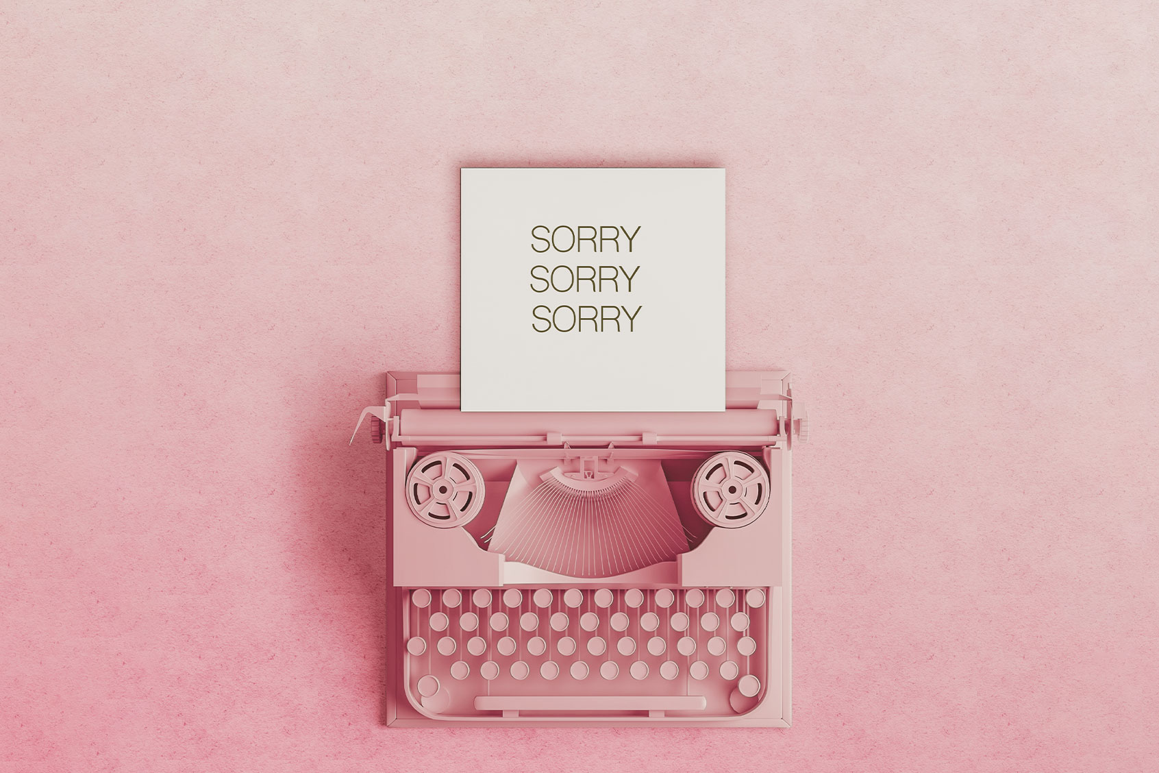Sorry message on a typewriter (Getty Images/Carol Yepes)