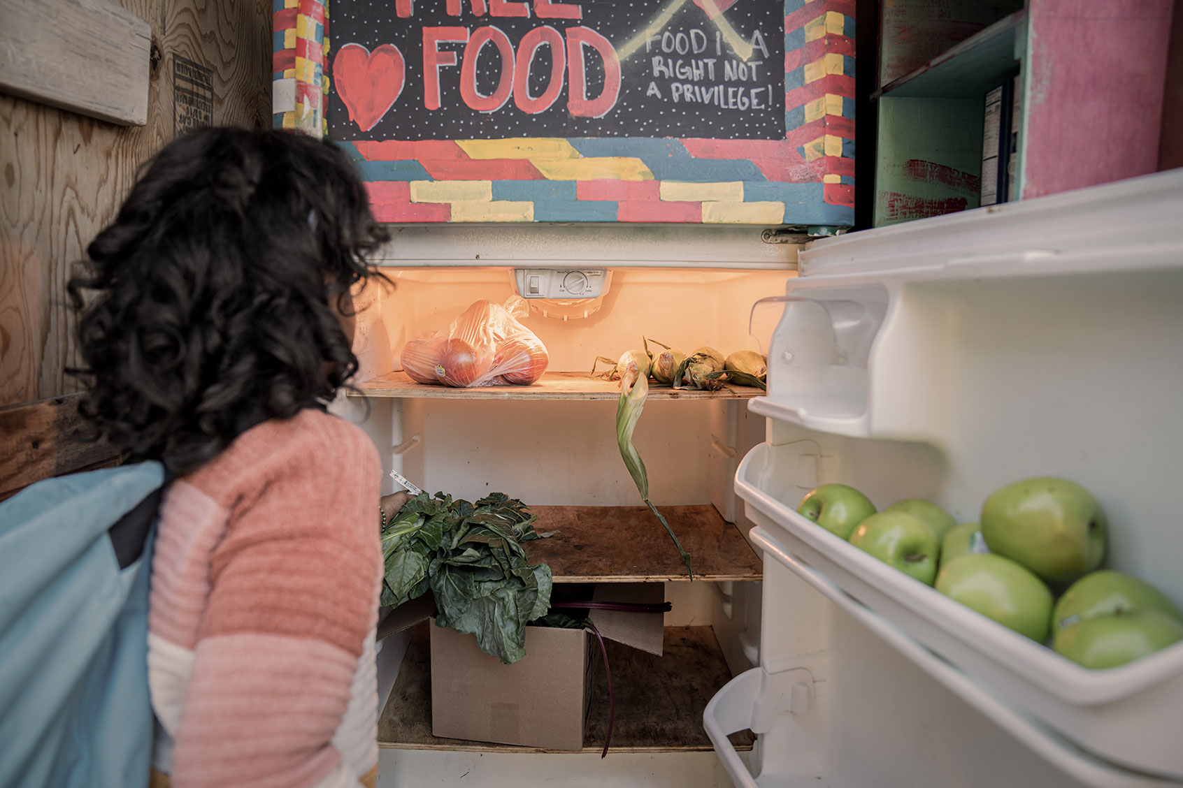 Visiting Community Fridge (Getty Images/Martine Severin)