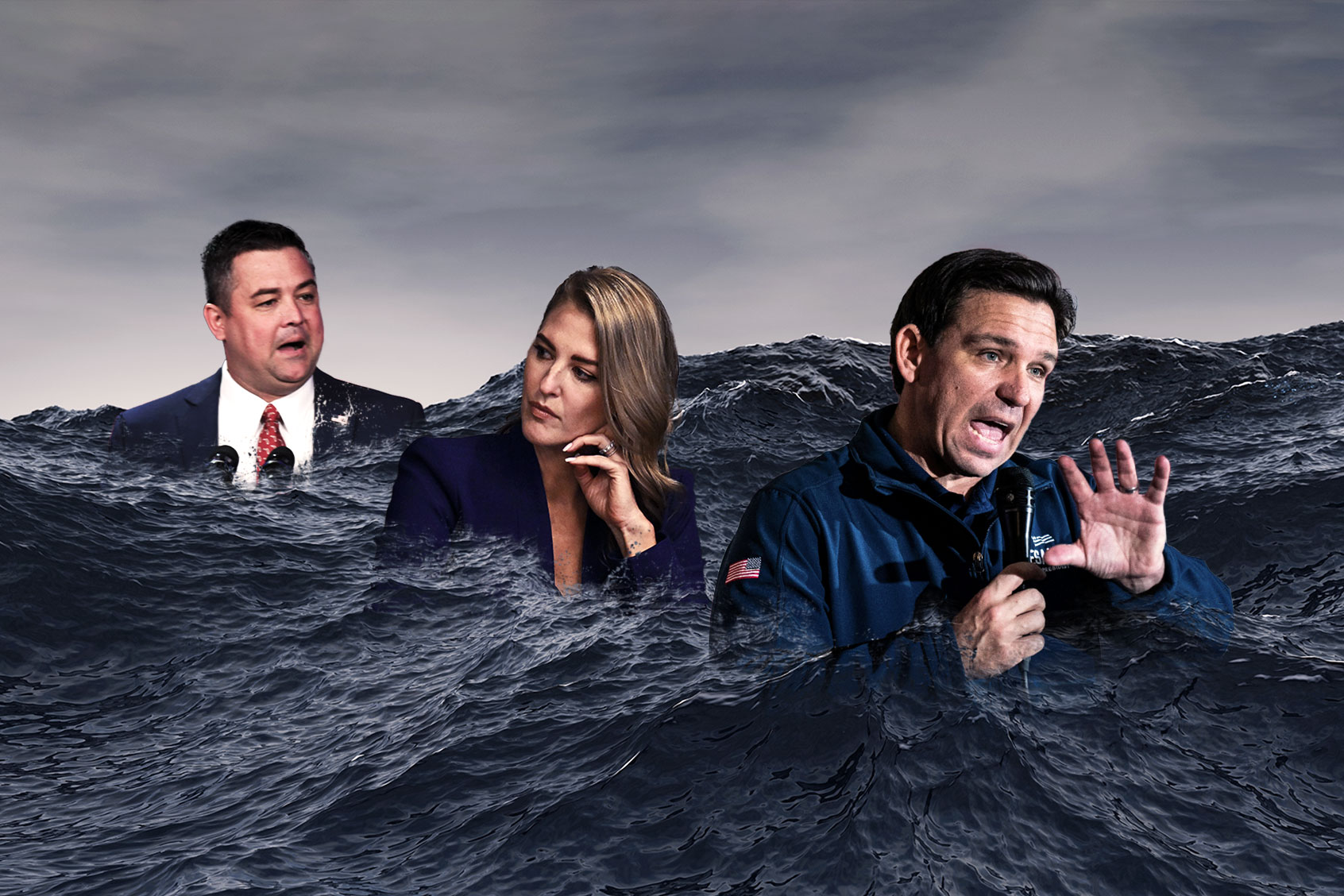 Christian Ziegler, Bridget Ziegler and Ron DeSantis (Photo illustration by Salon/Getty Images)