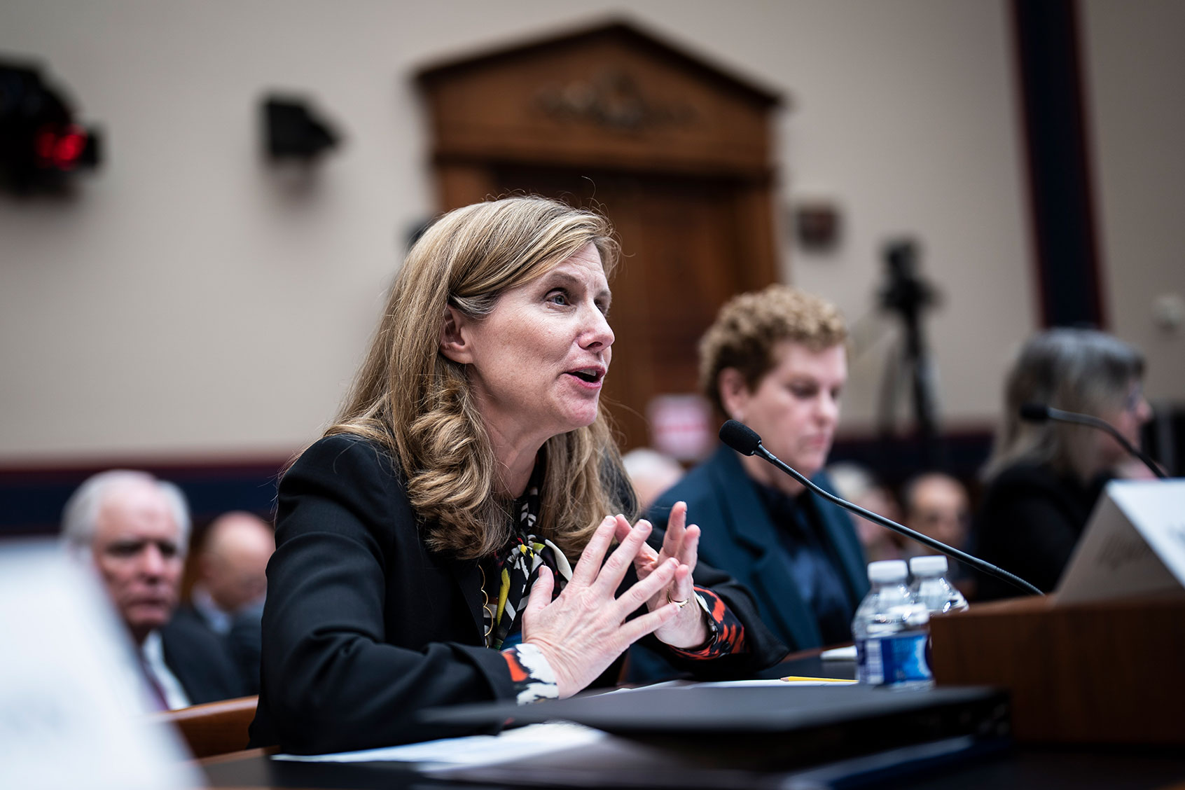 University of Pennsylvania President Liz Magill testifies during a House Education and Workforce Committee Hearing on holding campus leaders accountable and confronting antisemitism on Capitol Hill on Tuesday, Dec. 05, 2023, in Washington, DC. (Jabin Botsford/The Washington Post via Getty Images)