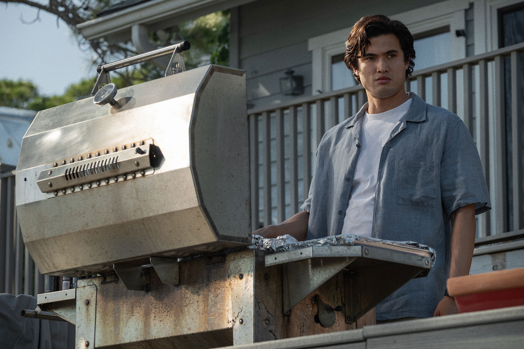 Charles Melton as Joe in "May December" (Courtesy of Netflix/François Duhamel)