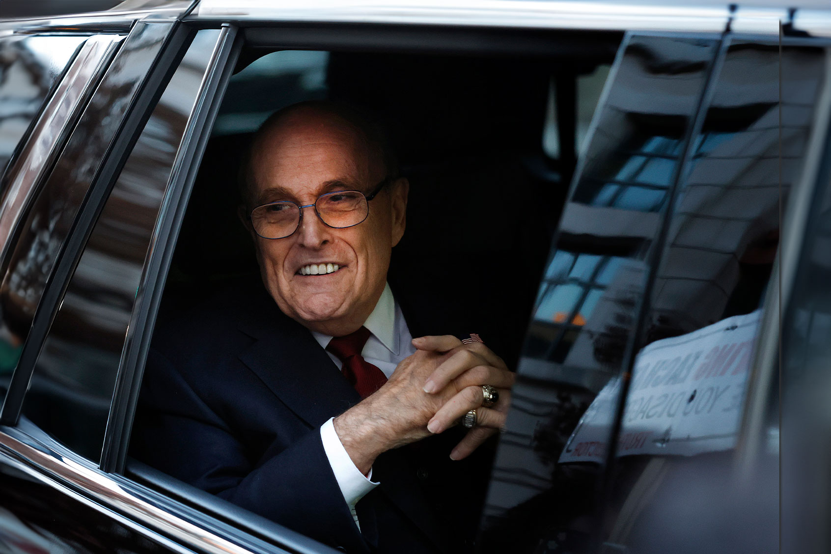 Rudy Giuliani, the former personal lawyer for former U.S. President Donald Trump, departs from the E. Barrett Prettyman U.S. District Courthouse after a verdict was reached in his defamation jury trial on December 15, 2023 in Washington, DC. (Anna Moneymaker/Getty Images)
