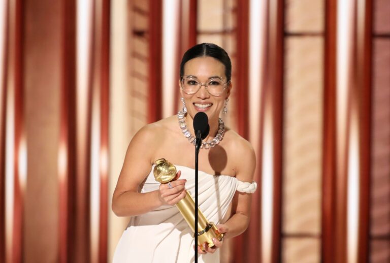 Ali Wong wins for performance for an actress in a limited series for "Beef" at the Golden Globes ( Sonja Flemming/CBS )